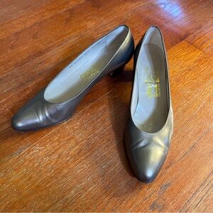 Salvatore Ferragamo Women's Metallic Gray Heels